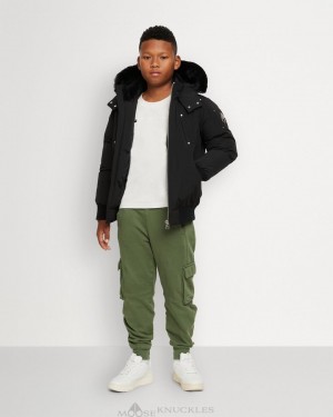 Moose Knuckles Bomber Shearling Bomberjack Kinderen Zwart Zwart | MRZ350146