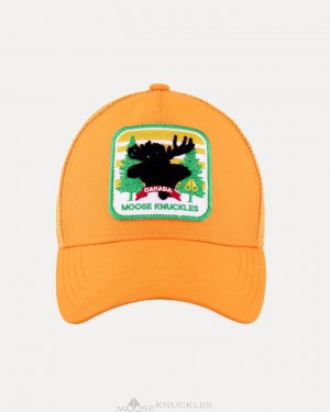 Moose Knuckles Canadiana Patch Cap Baseball caps Heren Oranje | XHY217563