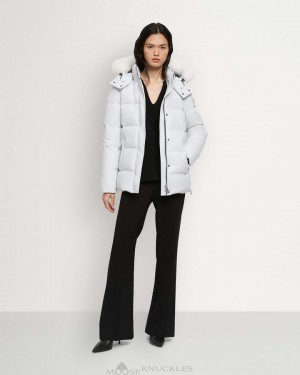 Moose Knuckles Cloud 3q Jacket Shearling Jassen Dames Milky Way / Natural Shearling | HKU381524