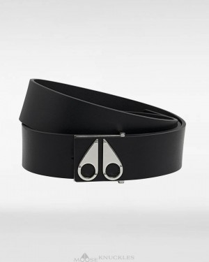 Moose Knuckles Logo Icon Belt Riemen Heren Zilver | AZO746359