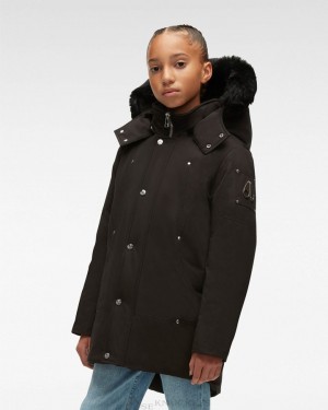 Moose Knuckles Neoshear Parka Parkas Kinderen Zwart Zwart | SHZ461592