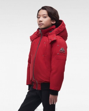 Moose Knuckles Original Bomber Bomberjack Kinderen Dieprood | OHJ289045