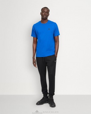 Moose Knuckles Satellite Tee Tees Heren Cobalt | OTI856429