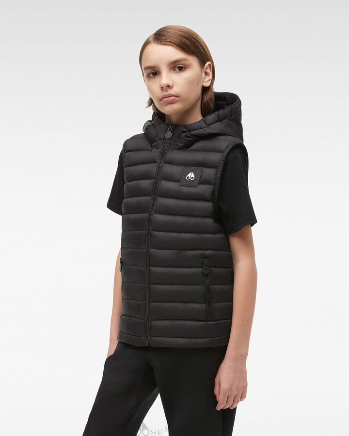 Moose Knuckles Air Down Vest Vest Kinderen Zwart | SXH936452