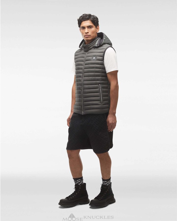 Moose Knuckles Air Down Vest Vests Heren Grijs | HXO976140