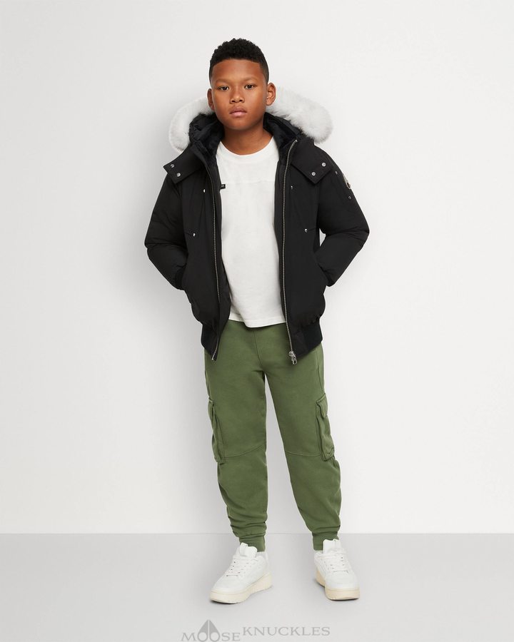 Moose Knuckles Bomber Shearling Bomberjack Kinderen Zwart | BMQ916370