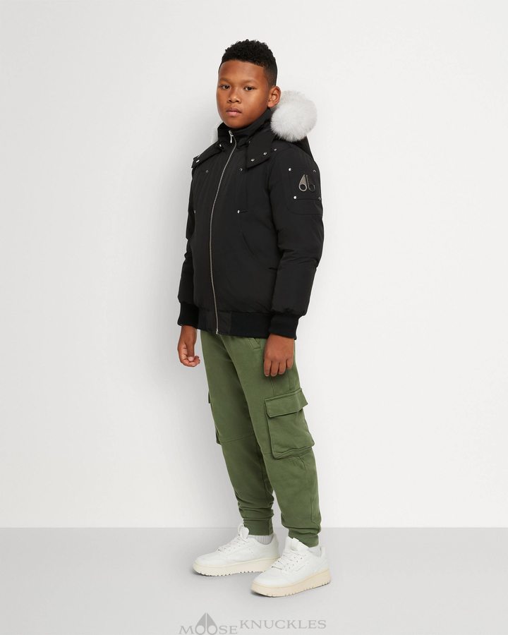 Moose Knuckles Bomber Shearling Bomberjack Kinderen Zwart | BMQ916370