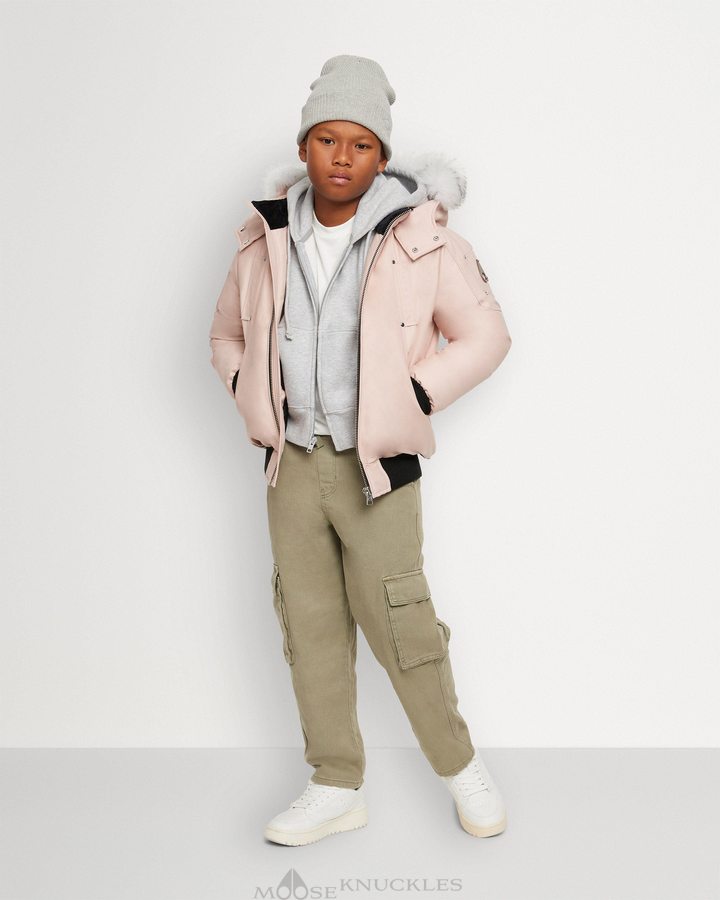 Moose Knuckles Bomber Shearling Bomberjack Kinderen Roze | IFB830456