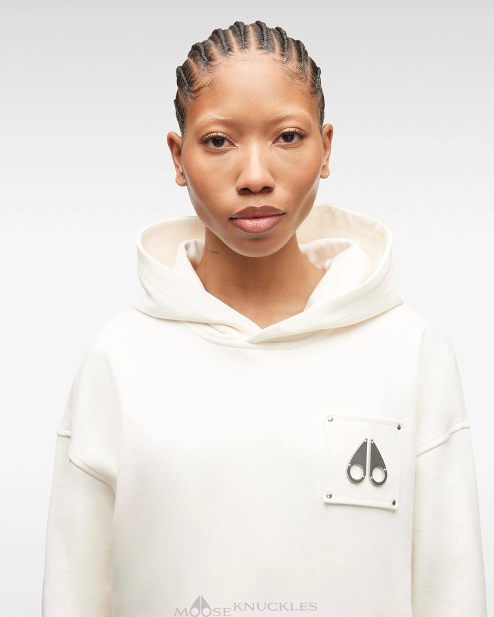 Moose Knuckles Brooklyn Hoodie Sweatshirts Dames Plaster | LNS059137