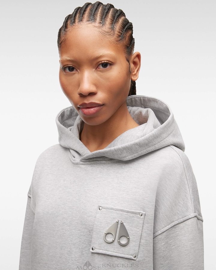 Moose Knuckles Brooklyn Hoodie Sweatshirts Dames Grijs | MQP689735