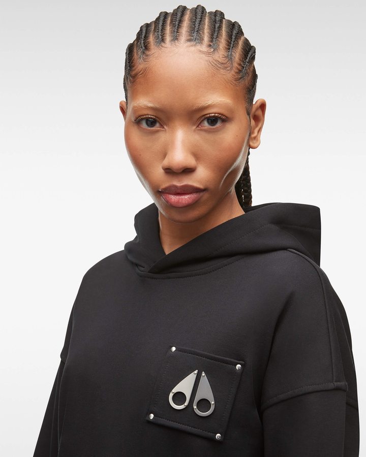 Moose Knuckles Brooklyn Hoodie Sweatshirts Dames Zwart | ZLF879265