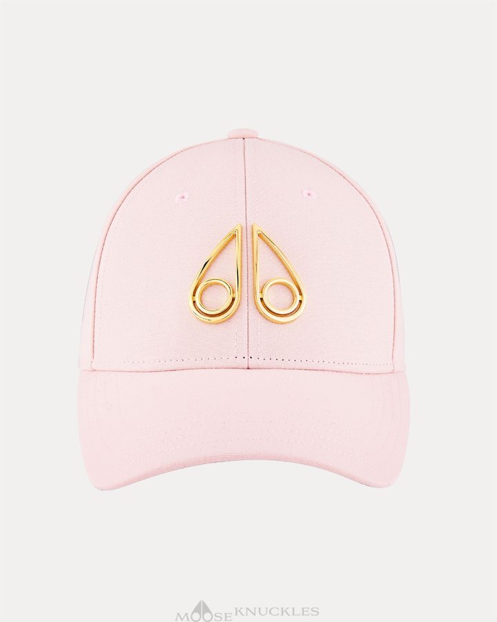 Moose Knuckles Hollow Logo Cap Baseball caps Dames Roze | NAT740539