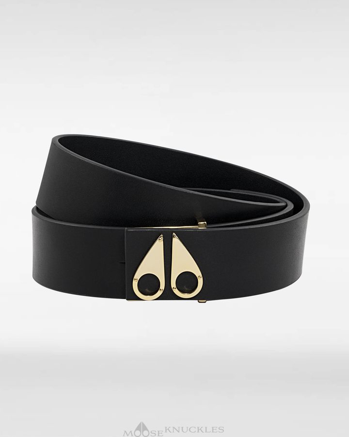 Moose Knuckles Logo Icon Belt Riemen Dames Goud | MWS846209