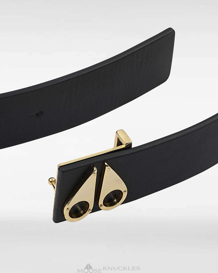 Moose Knuckles Logo Icon Belt Riemen Heren Goud | JQS291738