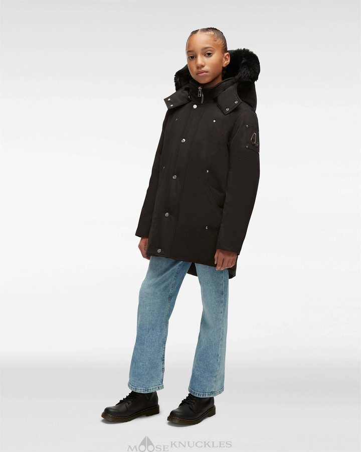 Moose Knuckles Neoshear Parka Parkas Kinderen Zwart Zwart | SHZ461592