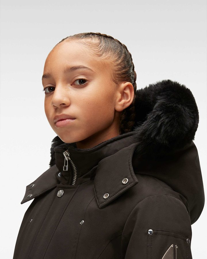 Moose Knuckles Neoshear Parka Parkas Kinderen Zwart Zwart | SHZ461592