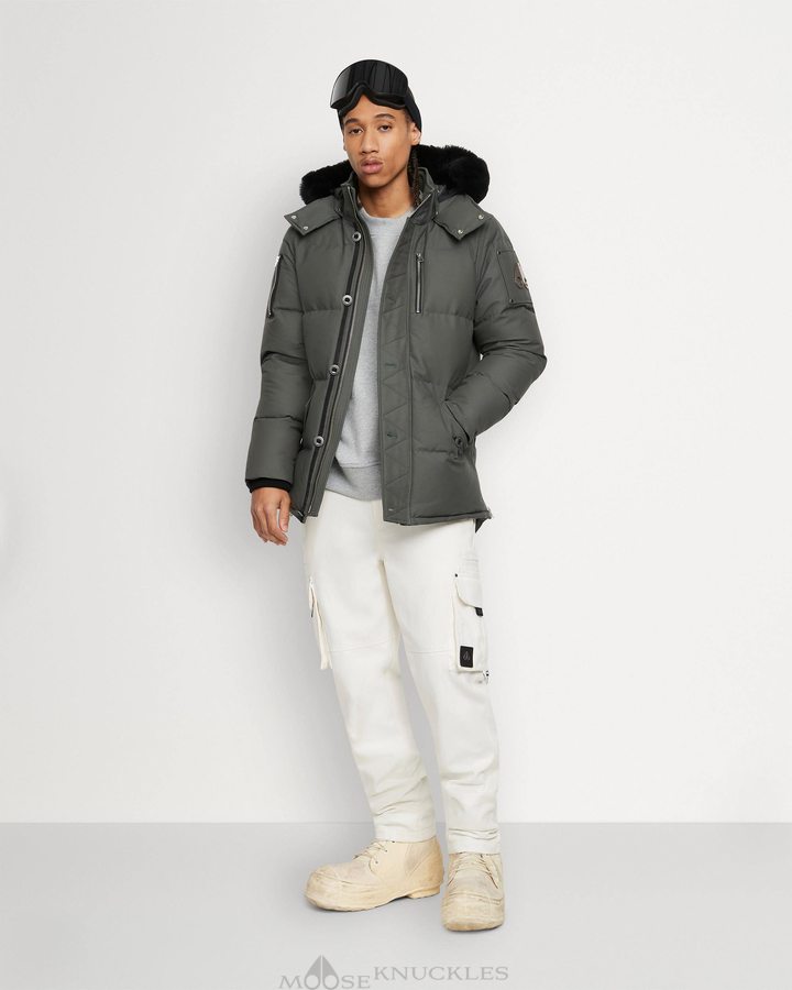 Moose Knuckles Original 3q Jacket Shearling Jassen Heren Zwart | XDM964510