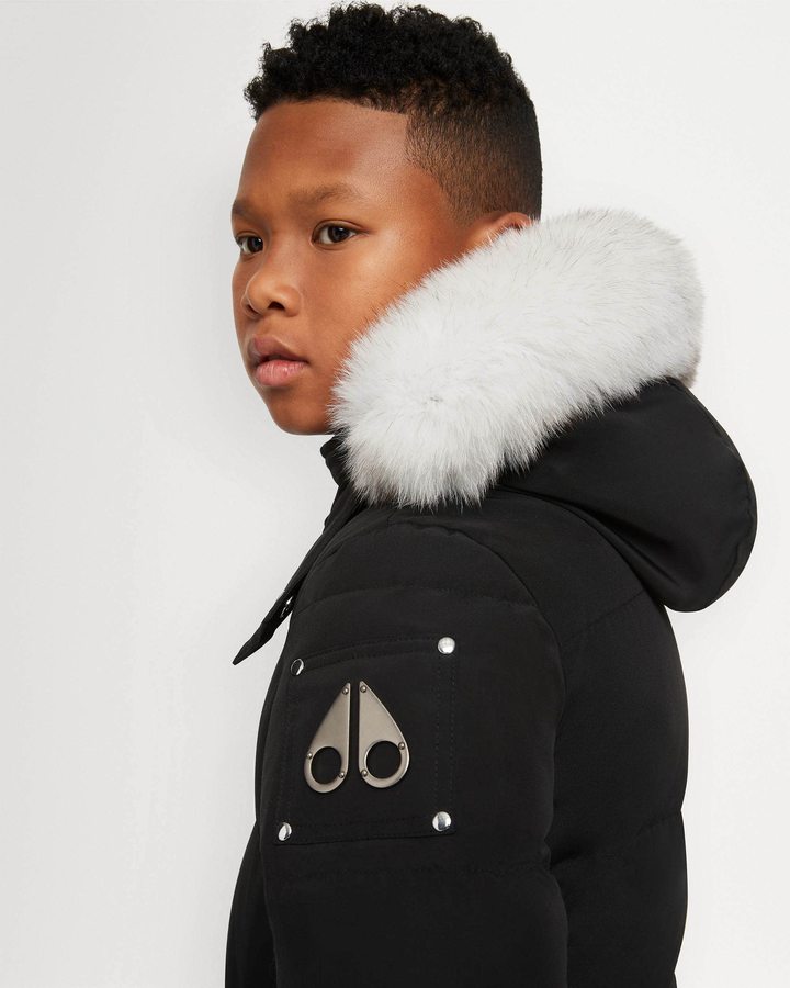 Moose Knuckles Original 3q Shearling Jassen Kinderen Zwart | MGC198023