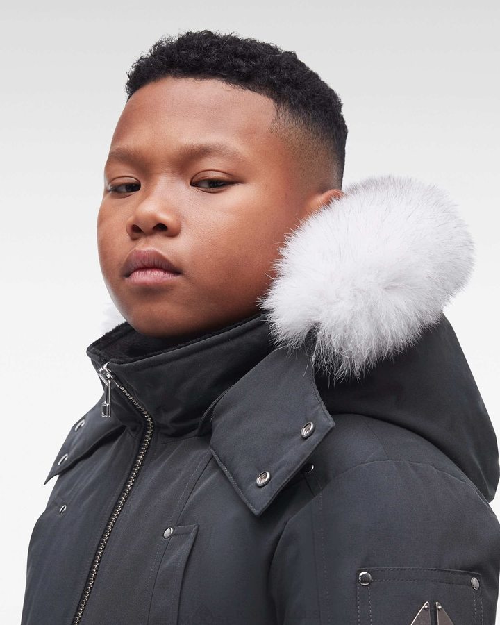 Moose Knuckles Original Bomber Fur Bomberjack Kinderen Granite / Natural Fox Fur | ZWM403265