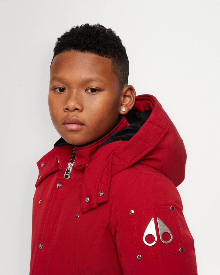 Moose Knuckles Original Parka Parkas Kinderen Dieprood | RAG369427