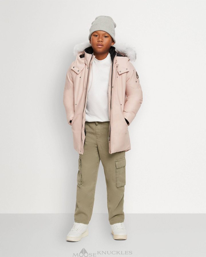 Moose Knuckles Original Parka Shearling Parkas Kinderen Roze | DEJ058273