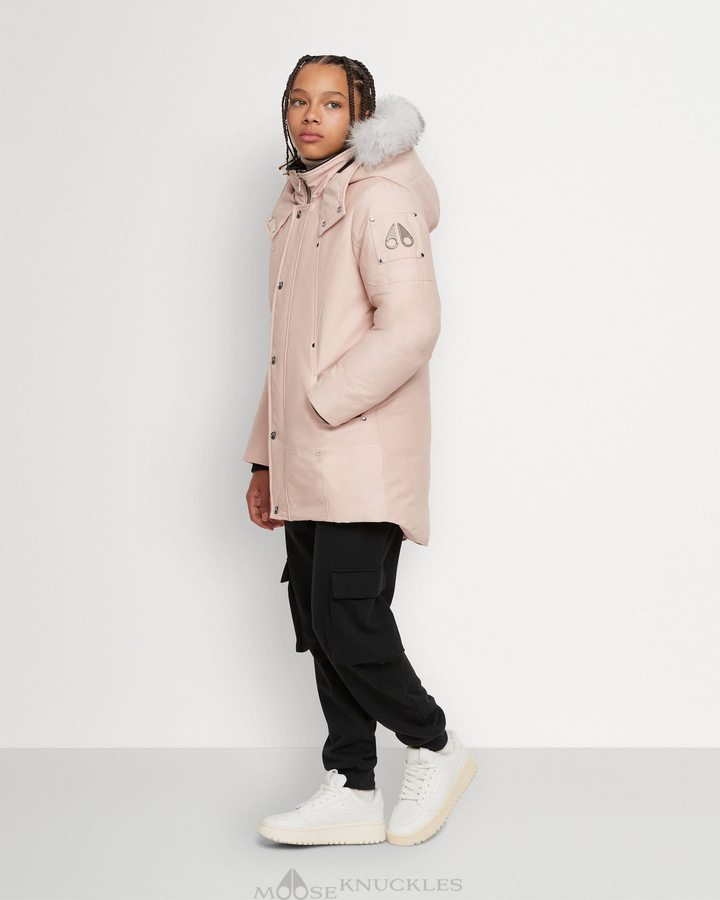 Moose Knuckles Original Parka Shearling Parkas Kinderen Roze | DEJ058273