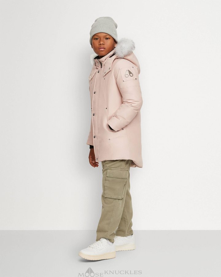 Moose Knuckles Original Parka Shearling Parkas Kinderen Roze | DEJ058273