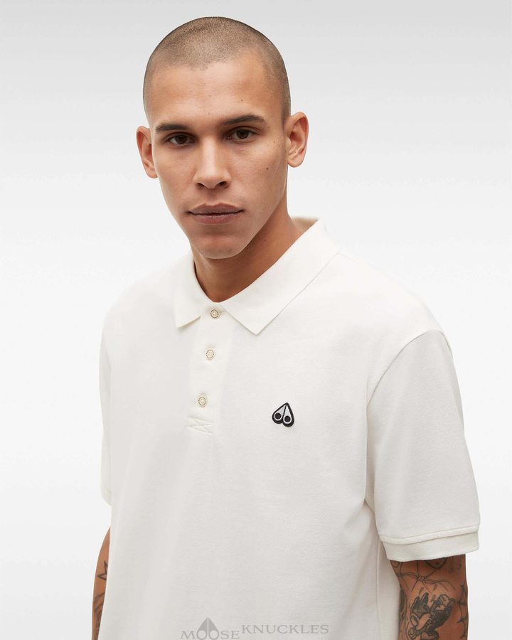 Moose Knuckles Pique Polo Tees Heren Plaster | KAH136405