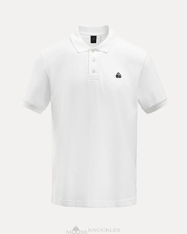 Moose Knuckles Pique Polo Tees Heren Wit | SXD028395