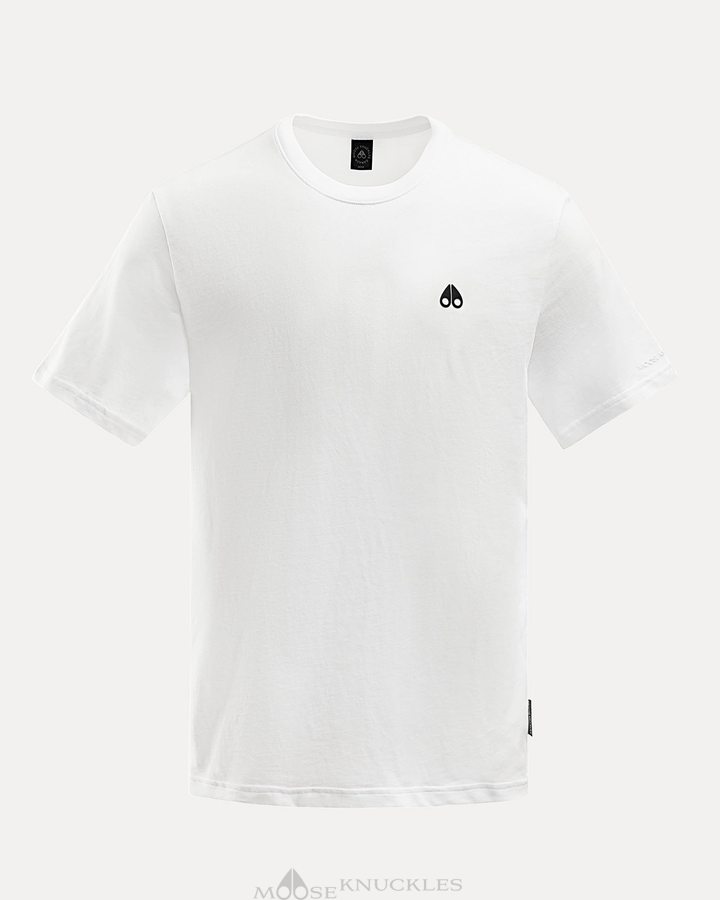 Moose Knuckles Satellite Tee Tees Heren Wit | AXR709246